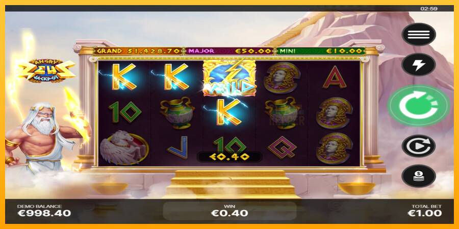 Angry Zeus Jackpot machine à sous pour de largent, image 3