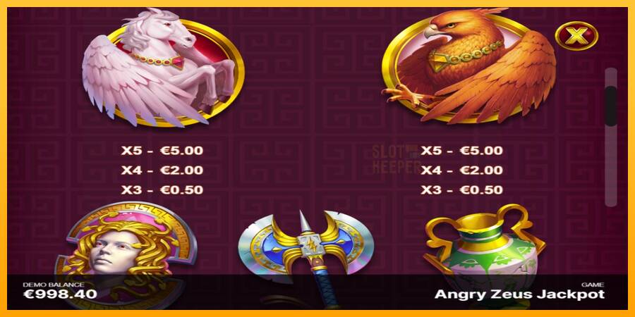 Angry Zeus Jackpot machine à sous pour de largent, image 5