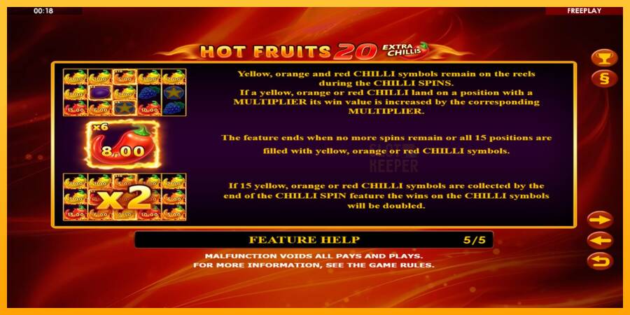 Hot Fruits 20 Extra Chillis machine à sous pour de largent, image 7