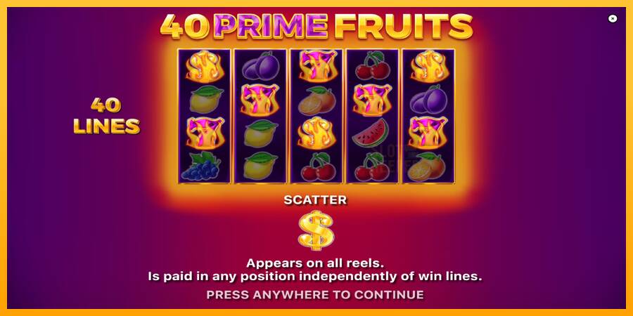 40 Prime Fruits machine à sous pour de largent, image 1