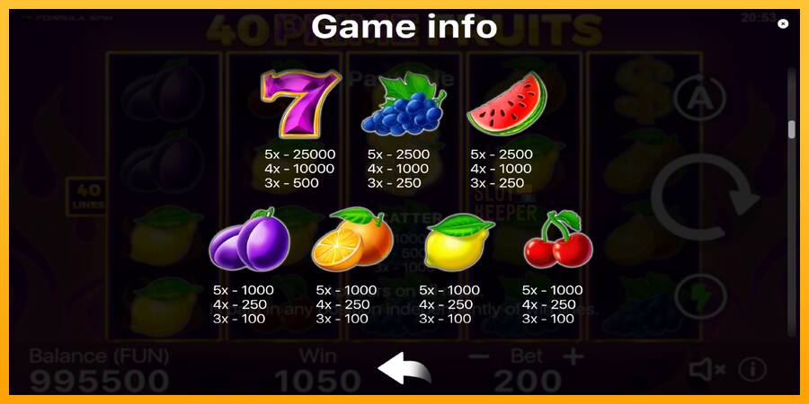 40 Prime Fruits machine à sous pour de largent, image 6