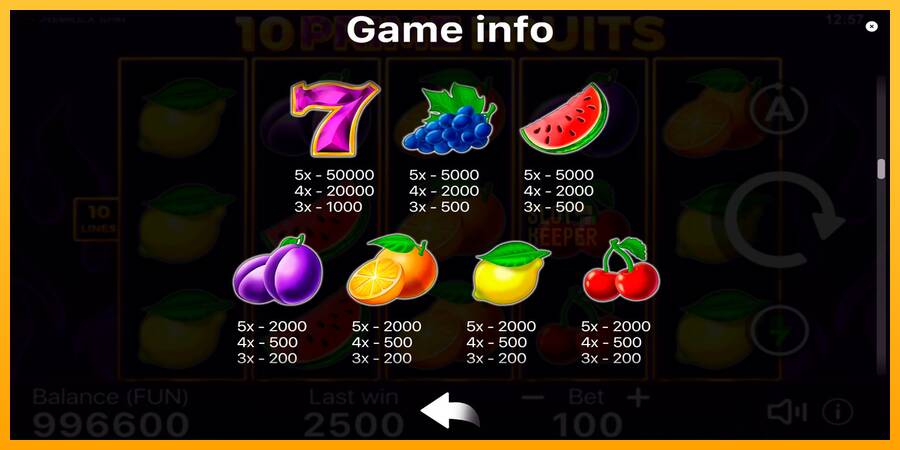 10 Prime Fruits machine à sous pour de largent, image 6