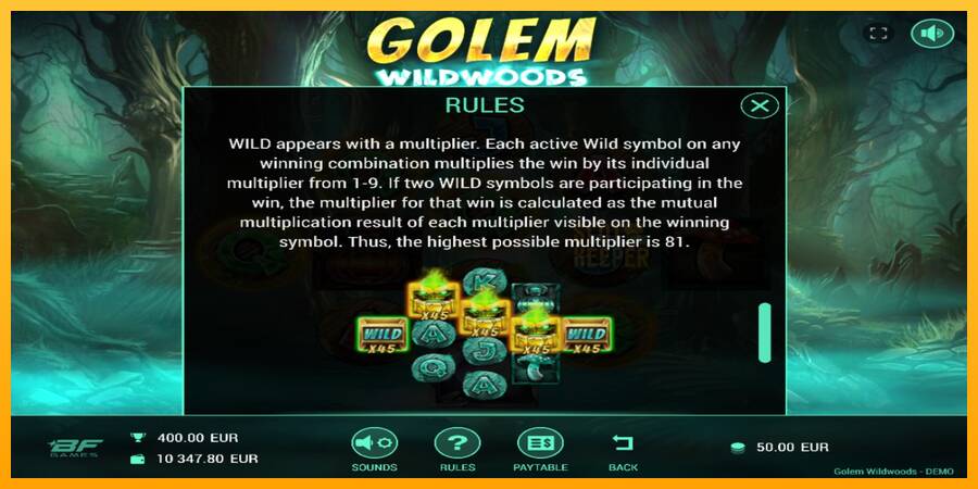 Golem Wildwoods machine à sous pour de largent, image 5