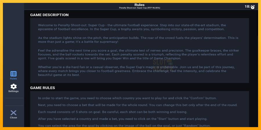 Penalty Shoot-Out: Super Cup machine à sous pour de largent, image 5
