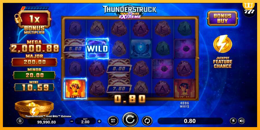 Thunderstruck Gold Blitz Extreme machine à sous pour de largent, image 3