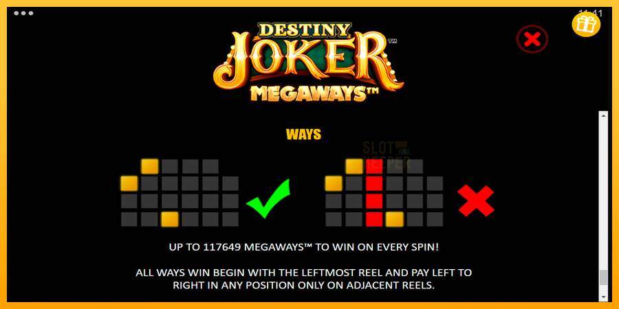 Destiny Joker Megaways machine à sous pour de largent, image 7