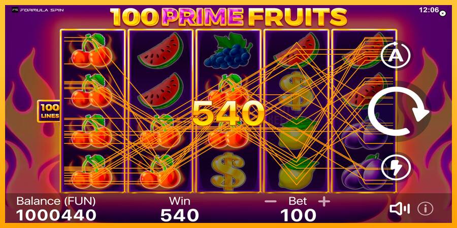 100 Prime Fruits machine à sous pour de largent, image 3