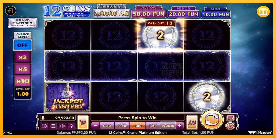 12 Coins Grand Platinum Edition machine à sous pour de largent, image 2