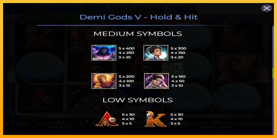 Demi Gods V Hold & Hit machine à sous pour de largent, image 6