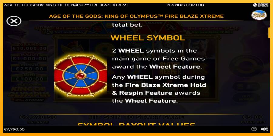 Age of the Gods: King of Olympus Fire Blaze Xtreme machine à sous pour de largent, image 5