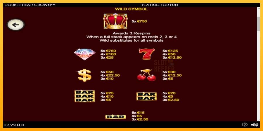 Double Heat: Crown machine à sous pour de largent, image 4