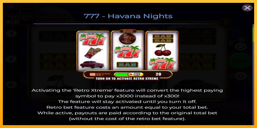 777 - Havana Nights machine à sous pour de largent, image 4