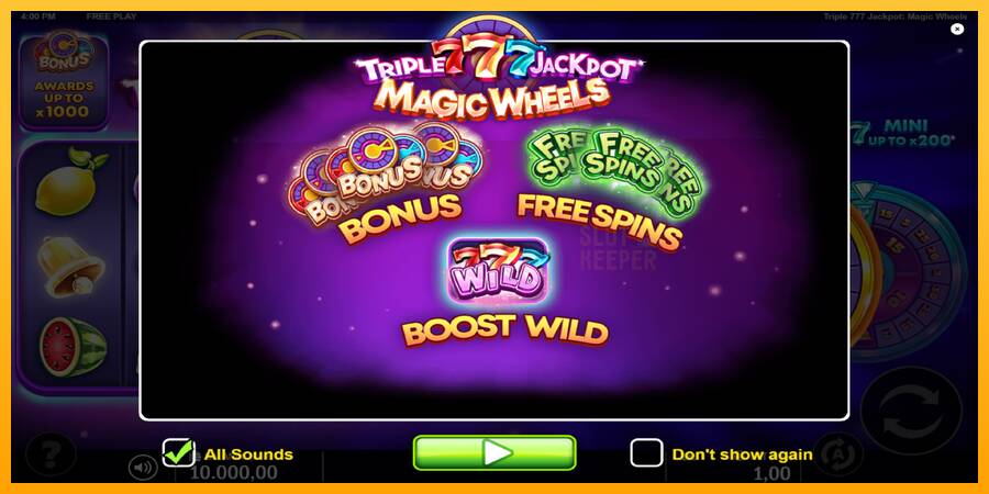 Triple 777 Jackpot Magic Wheels machine à sous pour de largent, image 1