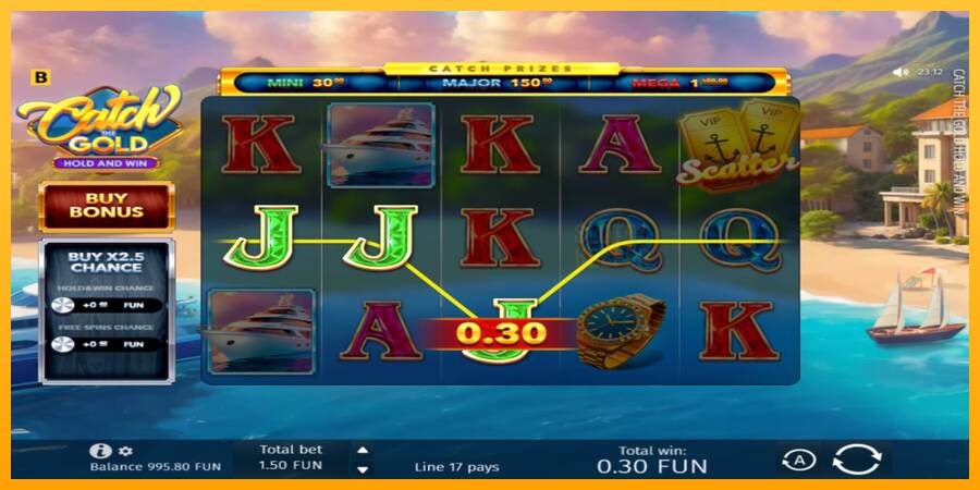 Catch The Gold Hold and Win machine à sous pour de largent, image 3