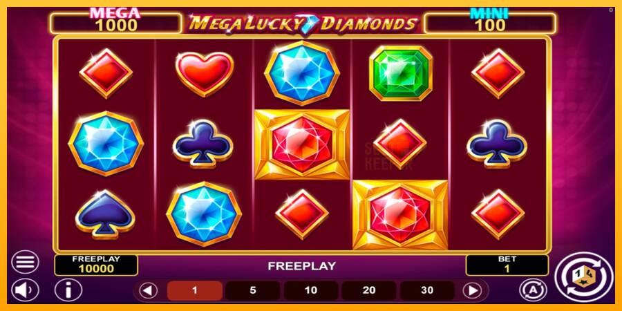 Mega Lucky Diamonds Hold & Win machine à sous pour de largent, image 1