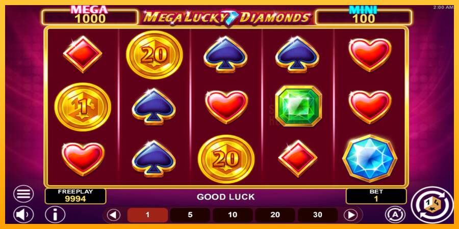 Mega Lucky Diamonds Hold & Win machine à sous pour de largent, image 2