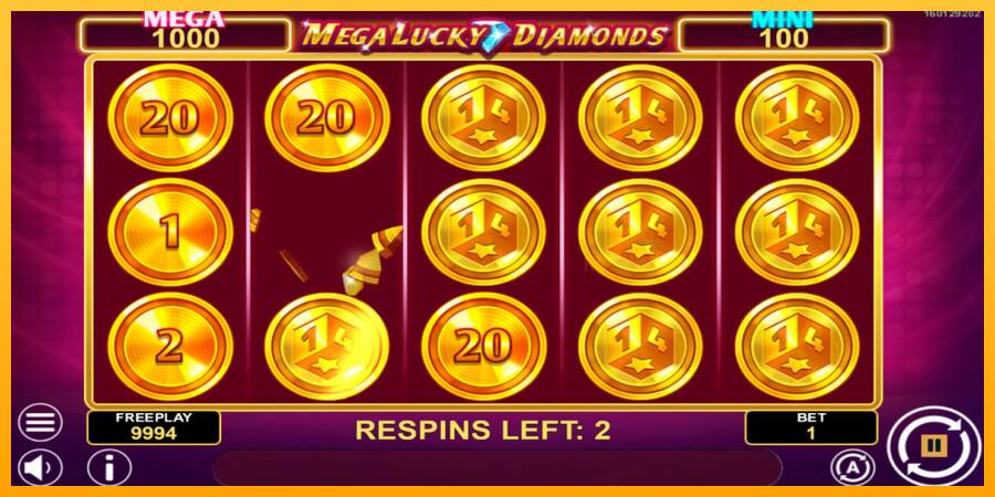 Mega Lucky Diamonds Hold & Win machine à sous pour de largent, image 3