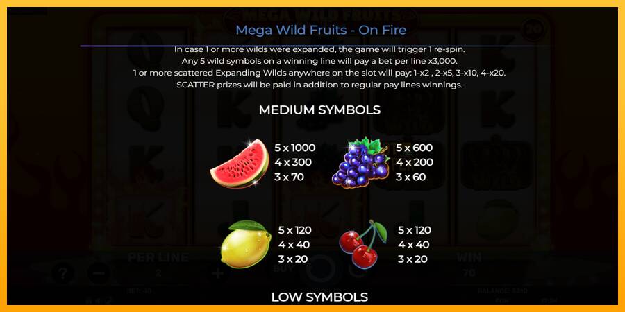 Mega Wild Fruits - On Fire machine à sous pour de largent, image 6