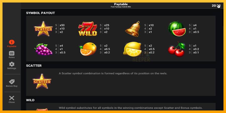 Fruit Fantasy Hold & Win machine à sous pour de largent, image 5