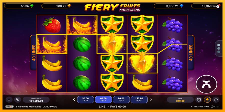 Fiery Fruits More Spins machine à sous pour de largent, image 3