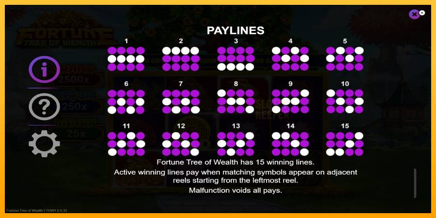 Fortune Tree of Wealth machine à sous pour de largent, image 7