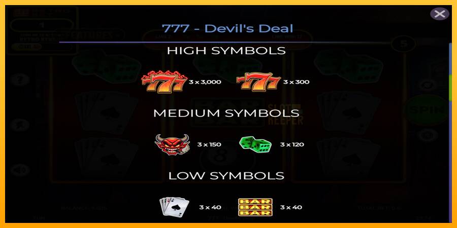 777 Devils Deal machine à sous pour de largent, image 5