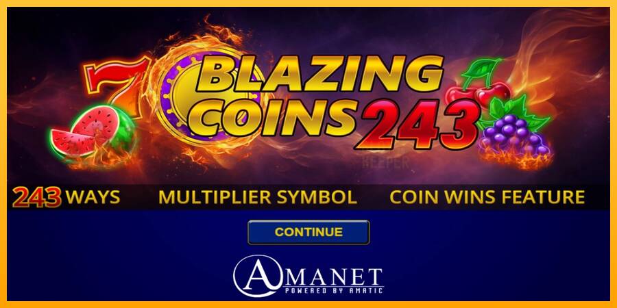 Blazing Coins 243 machine à sous pour de largent, image 1