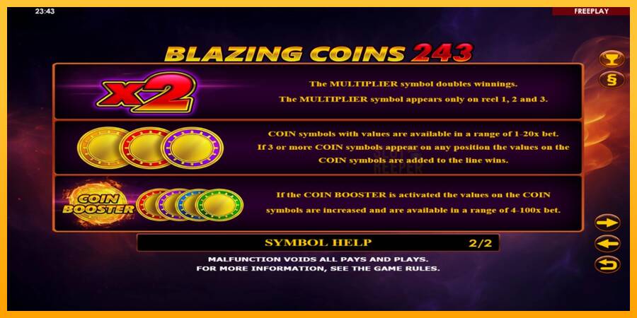 Blazing Coins 243 machine à sous pour de largent, image 6