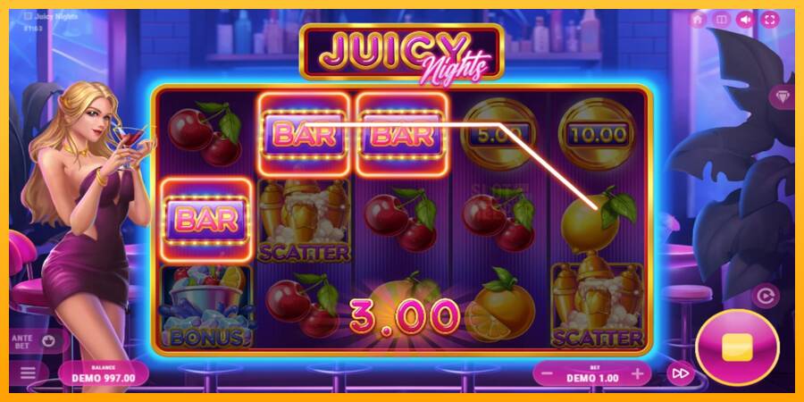 Juicy Nights machine à sous pour de largent, image 3