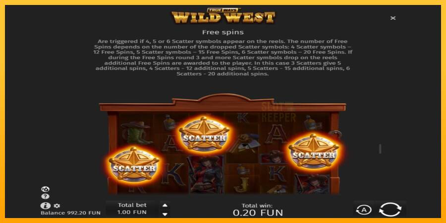 Wild West Trueways machine à sous pour de largent, image 7