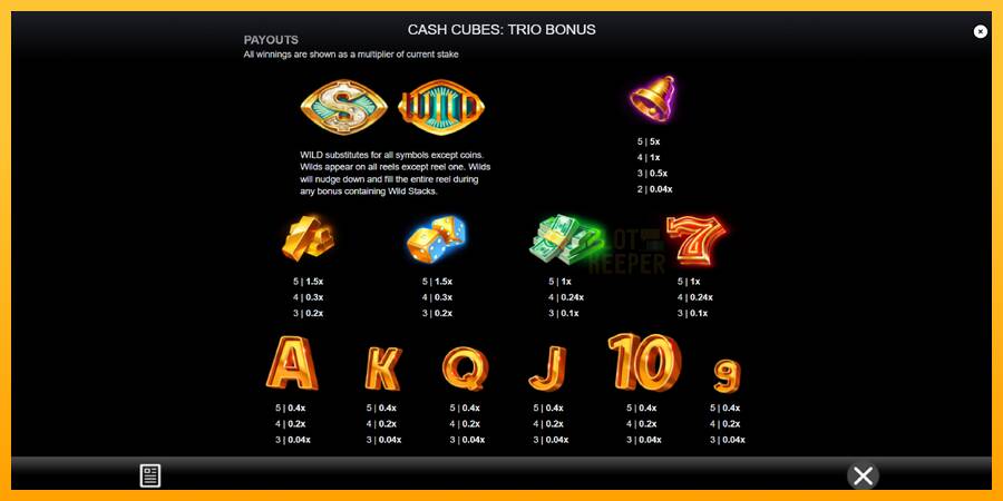 Cash Cubes: Trio Bonus machine à sous pour de largent, image 5