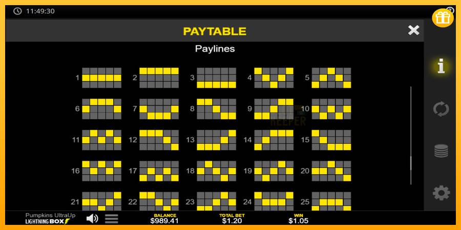 Pumpkins UltraUp machine à sous pour de largent, image 7