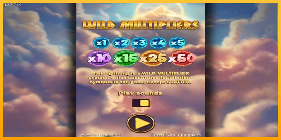 Zeus Divine Multipliers machine à sous pour de largent, image 1