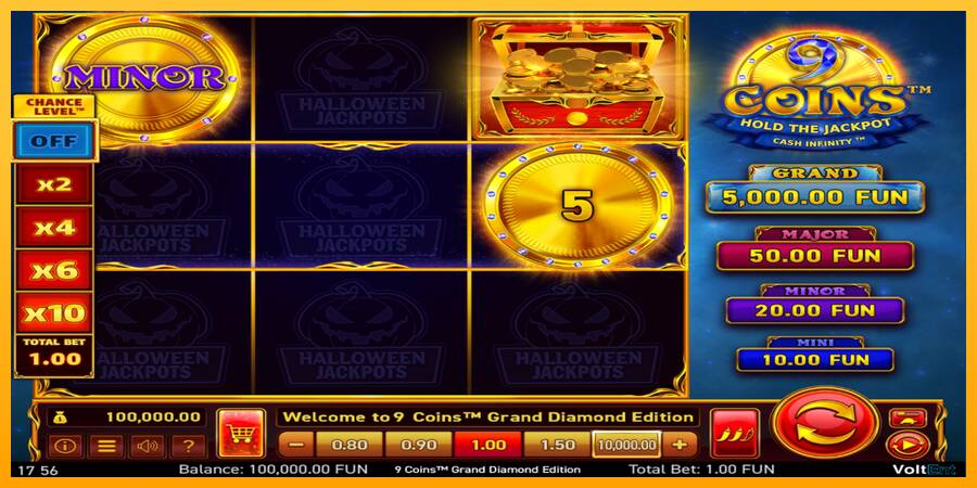 9 Coins Grand Diamond Edition Halloween Jackpots machine à sous pour de largent, image 2