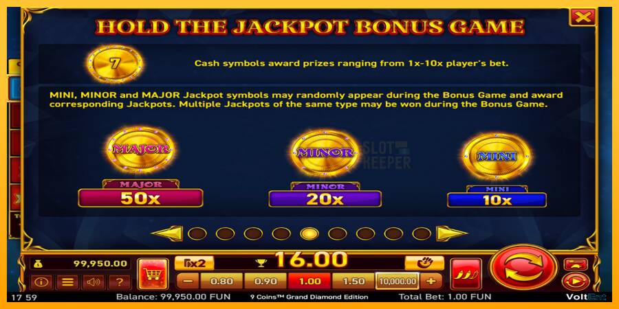 9 Coins Grand Diamond Edition Halloween Jackpots machine à sous pour de largent, image 5