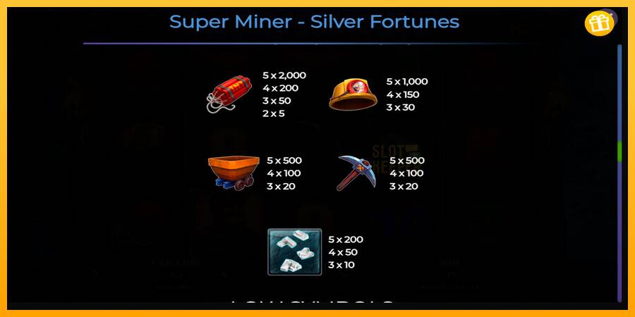 Super Miner Silver Fortunes machine à sous pour de largent, image 6