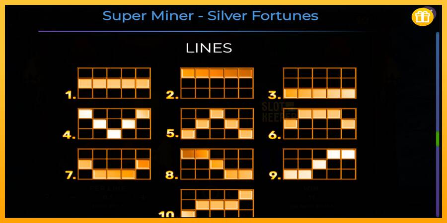 Super Miner Silver Fortunes machine à sous pour de largent, image 7