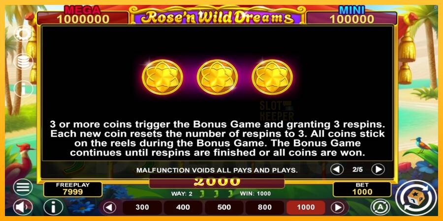 Rose’n Wild Dreams Hold & Win machine à sous pour de largent, image 5