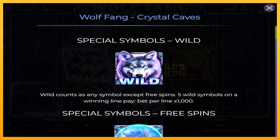 Wolf Fang - Crystal Caves machine à sous pour de largent, image 4