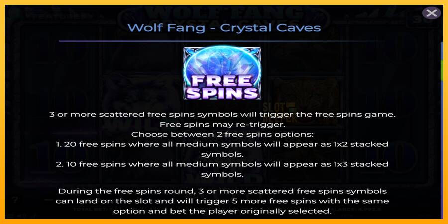 Wolf Fang - Crystal Caves machine à sous pour de largent, image 5