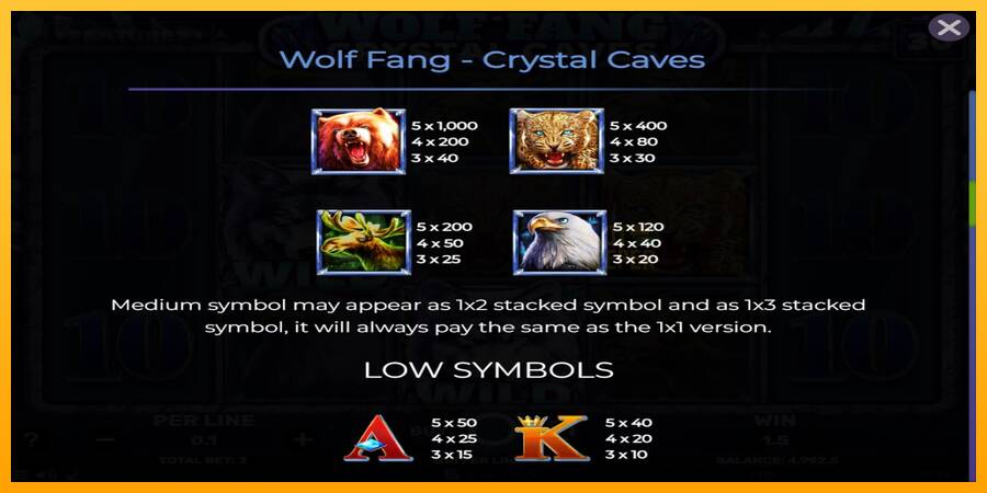 Wolf Fang - Crystal Caves machine à sous pour de largent, image 6