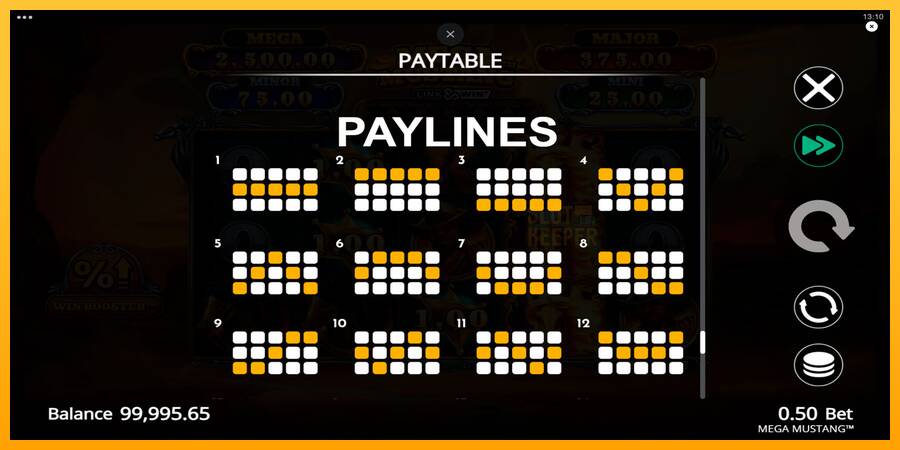 Mega Mustang machine à sous pour de largent, image 7