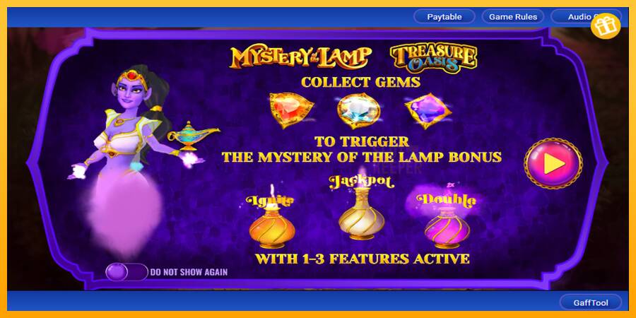 Mystery of the Lamp Treasure Oasis machine à sous pour de largent, image 1