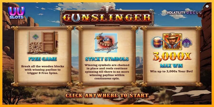 Gunslinger machine à sous pour de largent, image 1