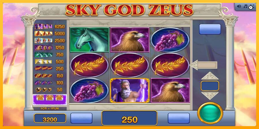 Sky God Zeus 3x3 machine à sous pour de largent, image 3