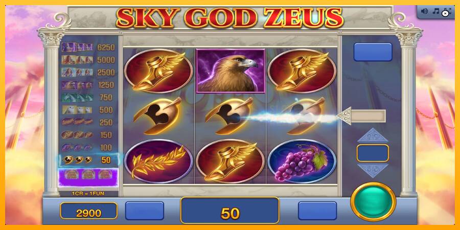 Sky God Zeus 3x3 machine à sous pour de largent, image 4