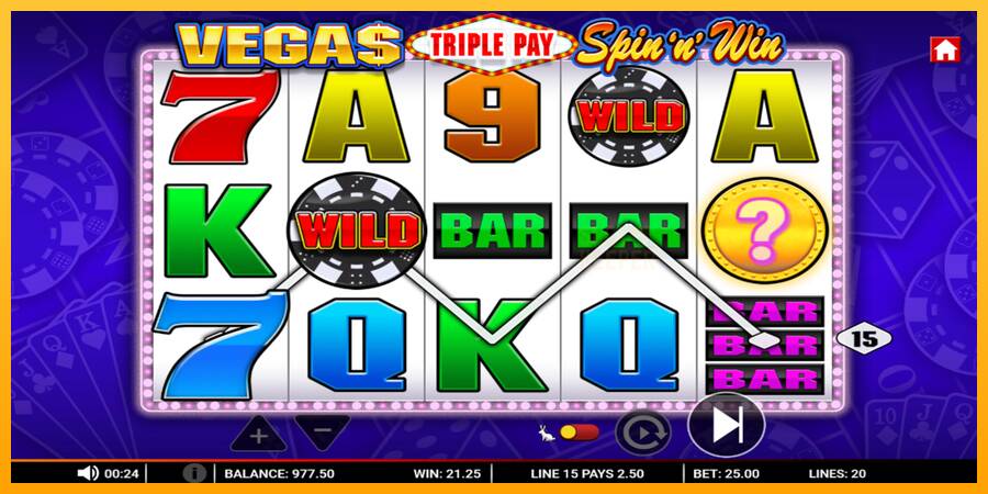 Vegas Triple Pay Spin n Win machine à sous pour de largent, image 2