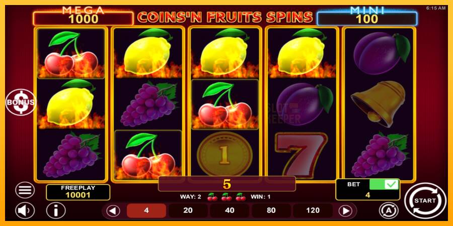 Coinsn Fruits Spins machine à sous pour de largent, image 3