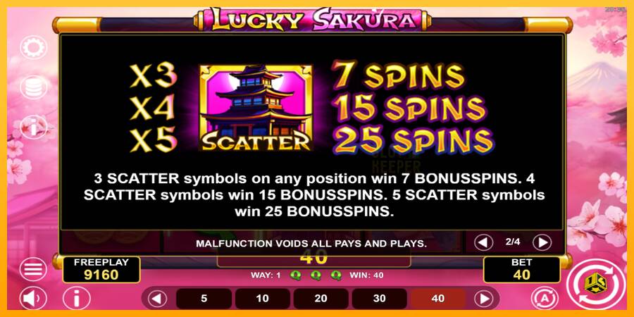 Lucky Sakura Win Spins machine à sous pour de largent, image 6