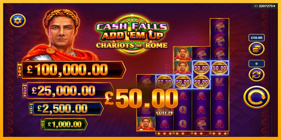 Cash Falls: Add Em Up Chariots of Rome machine à sous pour de largent, image 3